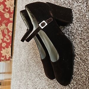 10 Velvet Maryjane Block Heels Just Stored Not Worn